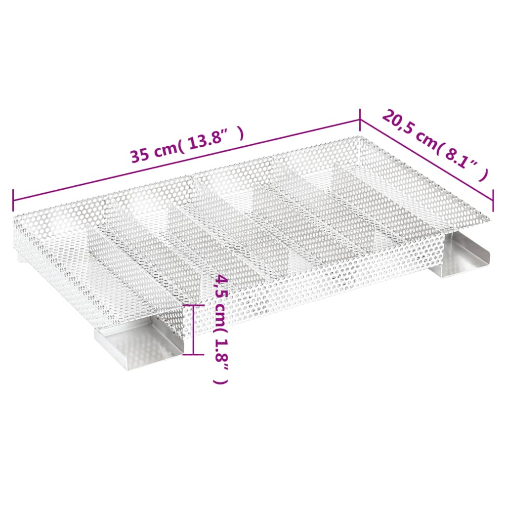 Generatore di Fumo Freddo 8 Camere 35 cm in Acciaio Inox 30255