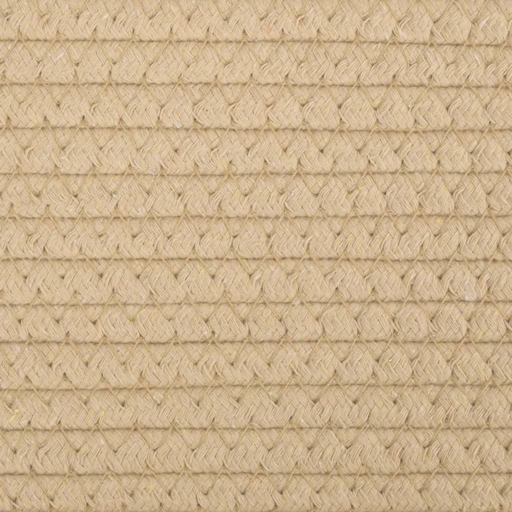 Cestini Portaoggetti 2pz Beige e Bianco Ø24x18 cm in Cotone 358455