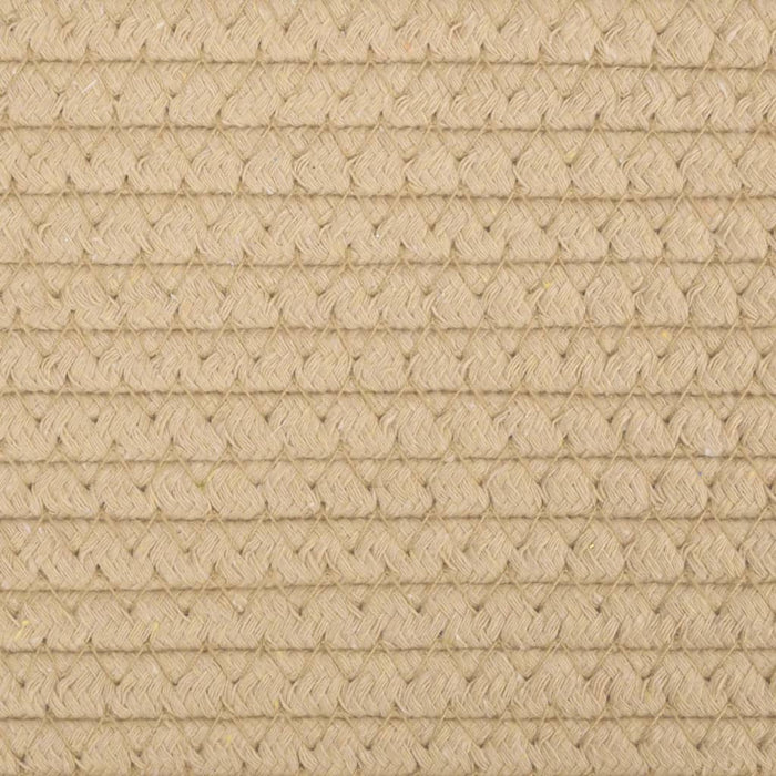 Cestini Portaoggetti 2pz Beige e Bianco Ø24x18 cm in Cotone 358455