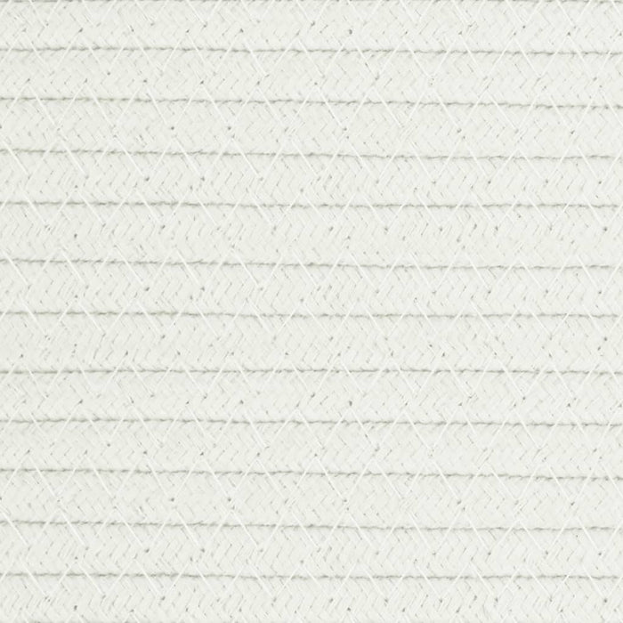 Cestini Portaoggetti 2pz Beige e Bianco Ø24x18 cm in Cotone 358455