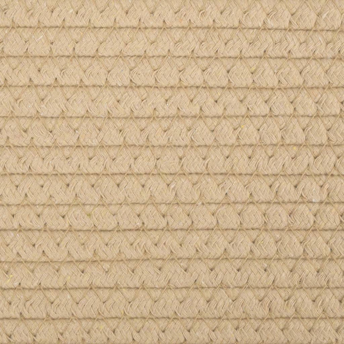 Cestini Portaoggetti 2pz Beige e Bianco Ø28x28 cm in Cotone 358459