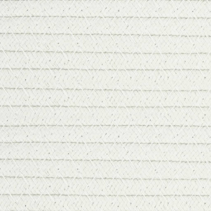 Cestino Portaoggetti Grigio e Bianco Ø40x25 cm in Cotone 358461