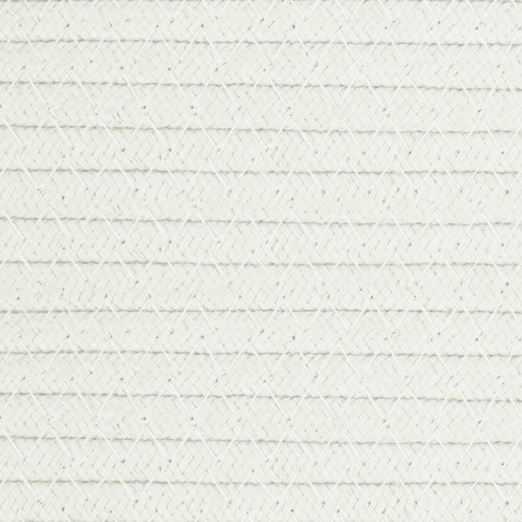 Cestino Portaoggetti Grigio e Bianco Ø40x25 cm in Cotone 358462