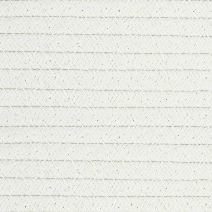 Cestino Portaoggetti Beige e Bianco Ø40x35 cm in Cotone 358467