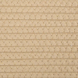 Cestino Portaoggetti Beige e Bianco Ø51x33 cm in Cotone 358491