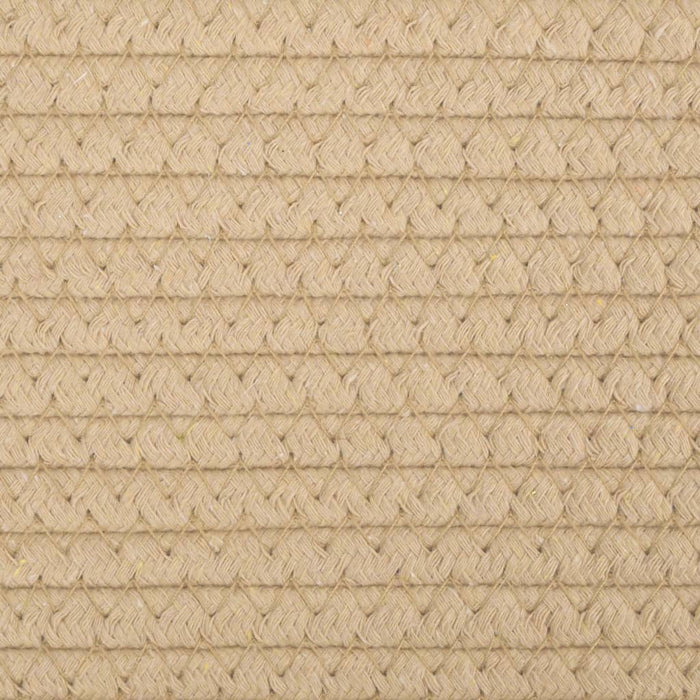 Cestino Portaoggetti Beige e Bianco Ø51x33 cm in Cotone 358491