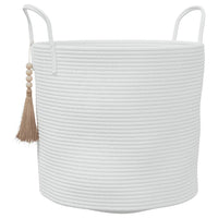 Cestino Portaoggetti Bianco Ø40x35 cm in Cotonecod mxl 132631