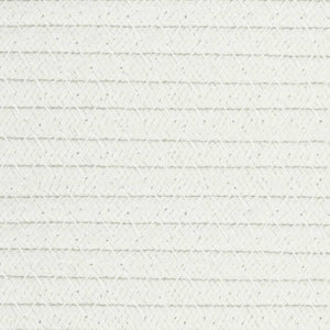 Cestino Portaoggetti con Coperchio Bianco Nero Ø40x35cm Cotone 358499