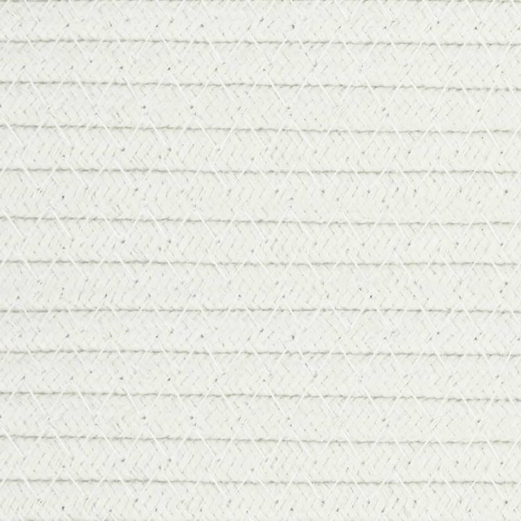 Cestino Portaoggetti con Coperchio Bianco Nero Ø40x35cm Cotone 358499