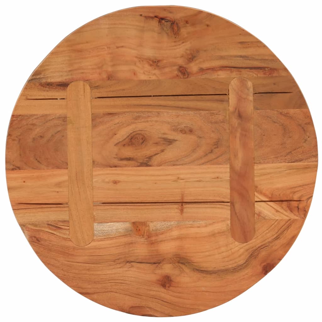 Piano per Tavolo Ø40x3,8 cm Rotondo in Legno Massello di Acacia 370047