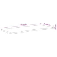 Piano Scrivania 110x50x2,5cm Rettangolare Legno Massello Acacia 370165