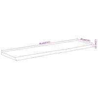 Mensola a Muro 70x20x2,5cm Rettangolare Legno Acacia Bordi Vivi 370225