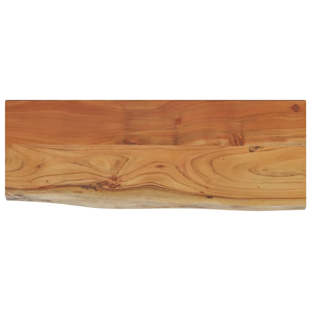 Mensola a Muro 70x30x2,5cm Rettangolare Legno Acacia Bordi Vivi 370237