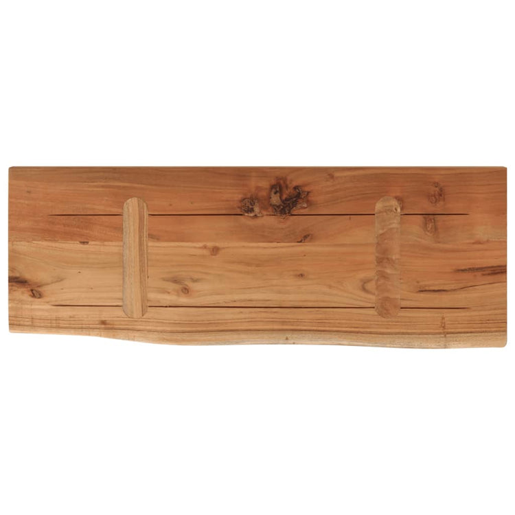 Mensola a Muro 70x30x2,5cm Rettangolare Legno Acacia Bordi Vivi 370237