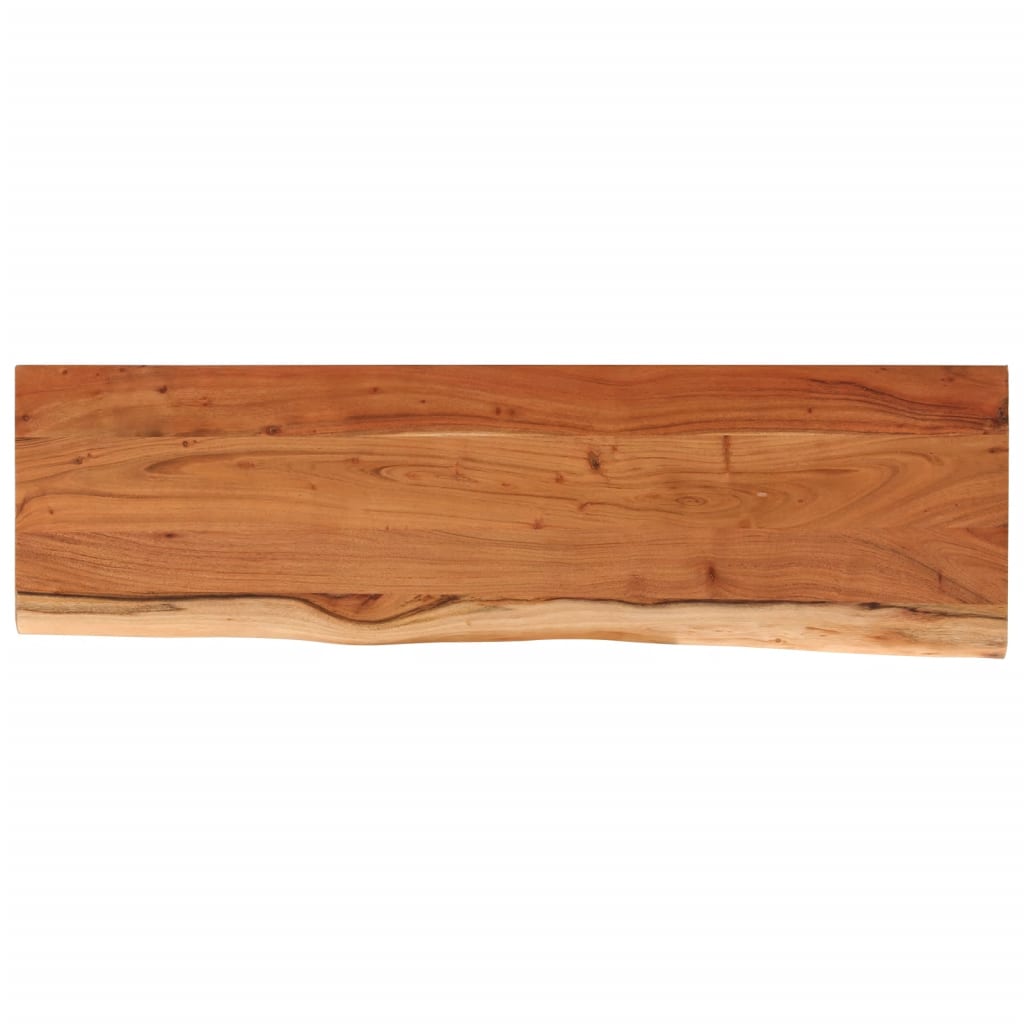 Mensola a Muro 90x30x2,5cm Rettangolare Legno Acacia Bordi Vivi 370239