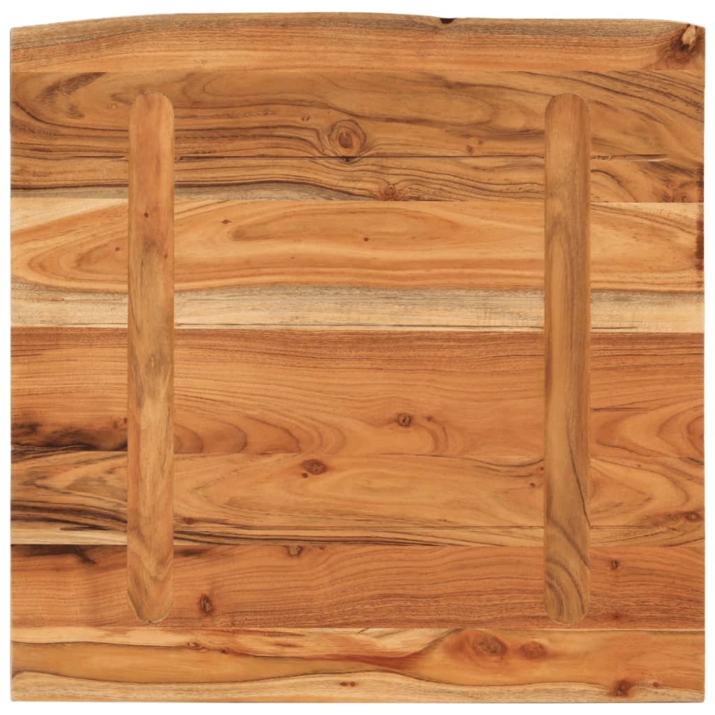 Mensola a Muro 40x40x2,5cm Quadrata Massello Acacia Bordi Vivi 370246