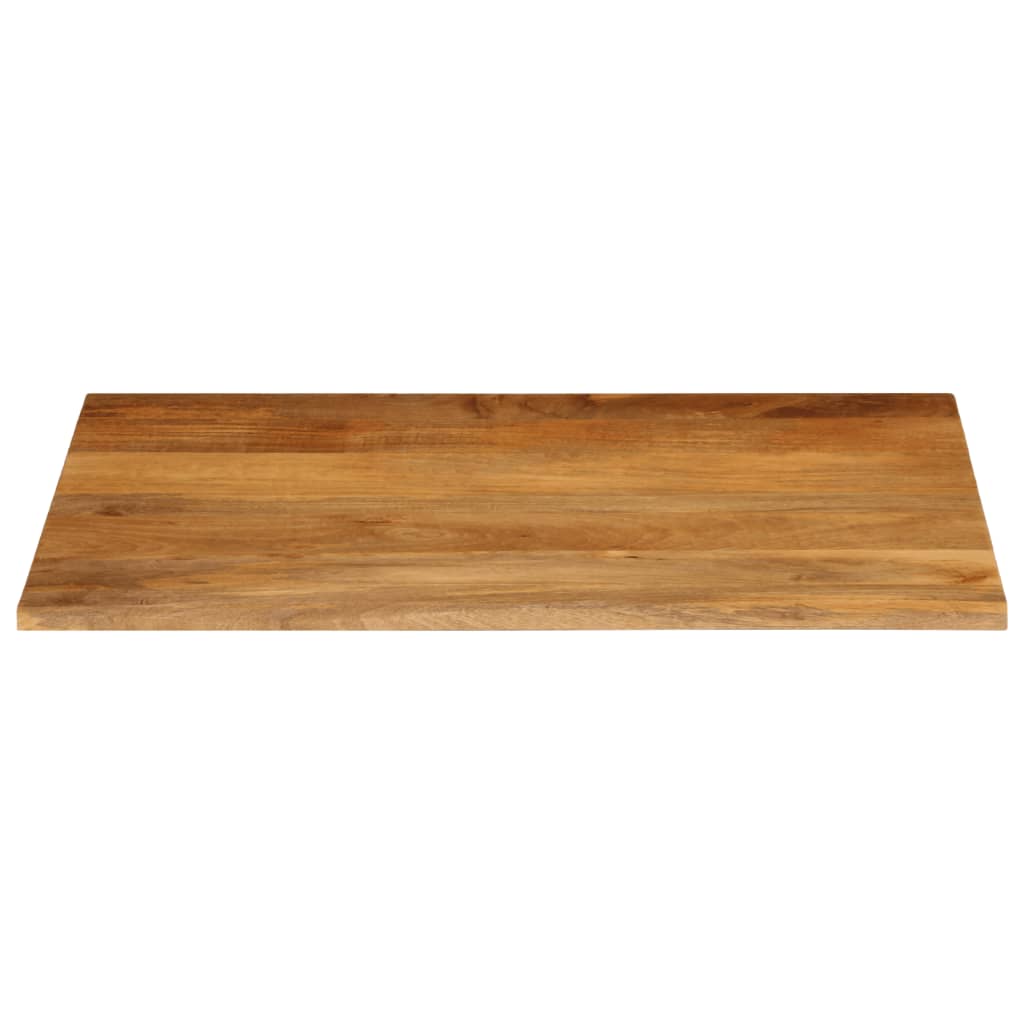 Piano Tavolo Bordi Vivi 100x80x2,5 cm Legno Massello di Mango 370556