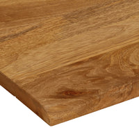 Piano Tavolo Bordi Vivi 100x80x2,5 cm Legno Massello di Mango 370556