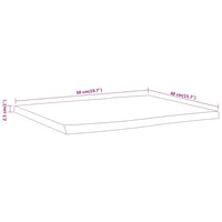 Tavolino 50x40x2,5 cm in Legno Massello di Acacia Bordi Vivi 370607