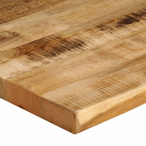 Piano Tavolo Bordi Vivi 40x40x3,8cm Legno Massello Mango Grezzo 370678