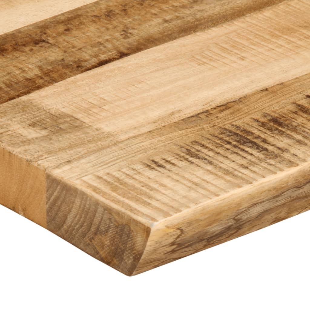 Piano Tavolo Bordi Vivi 80x40x3,8cm Legno Massello Mango Grezzo 370682