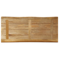 Piano Tavolo Bordi Vivi 90x40x3,8cm Legno Massello Mango Grezzo 370683