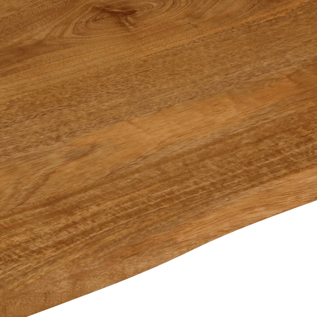 Piano per Tavolo 90x80x3,8cm Bordi Vivi in Legno Massello Mango 370795