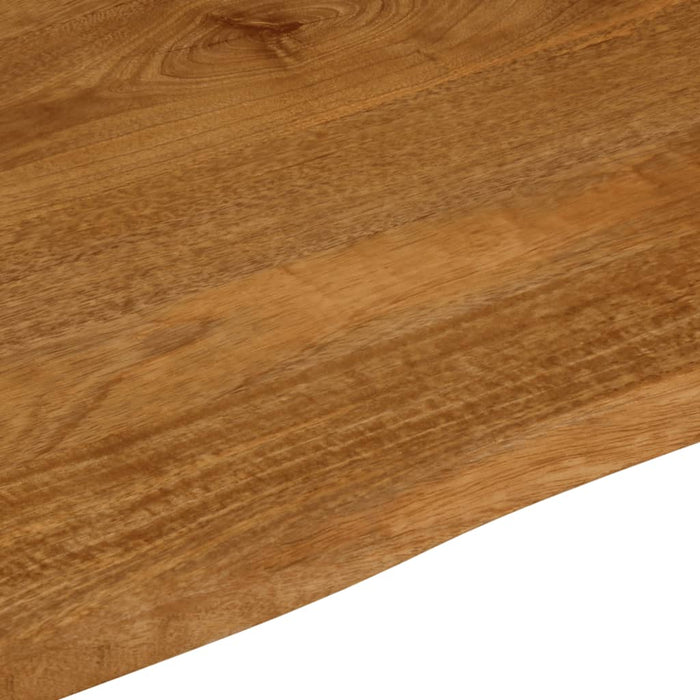 Piano per Tavolo 90x80x3,8cm Bordi Vivi in Legno Massello Mango 370795