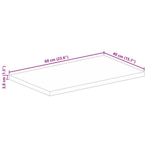 Piano Tavolo 60x40x3,8 cm Rettangolare Legno Massello Acacia 370969