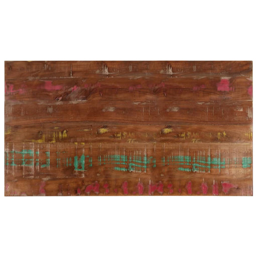 Piano Tavolo 120x60x3,8 cm Rettangolare in Massello di Recupero 371136