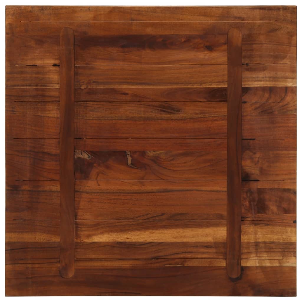 Piano per Tavolo 80x80x3,8 cm Quadrato Legno Massello di Acacia 371144