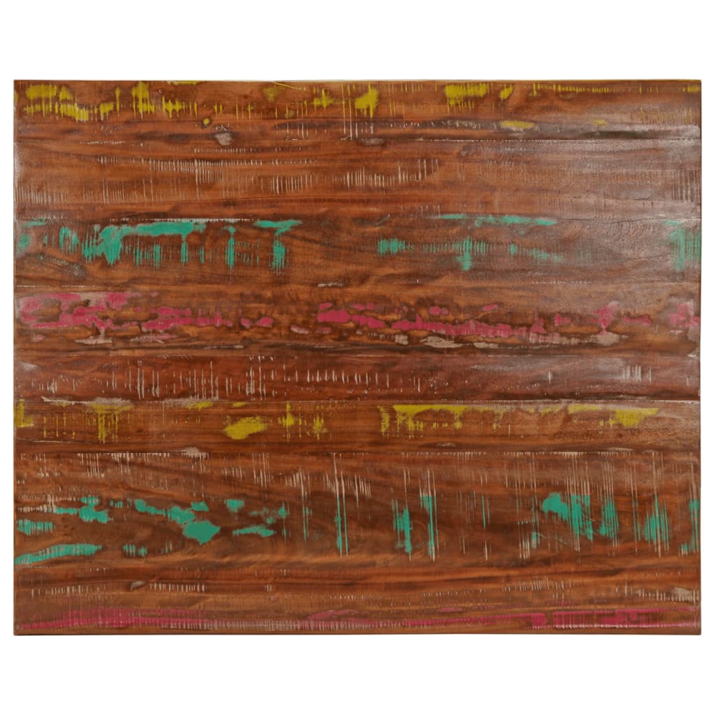 Piano Tavolo 100x80x3,8 cm Rettangolare in Massello di Recupero 371146