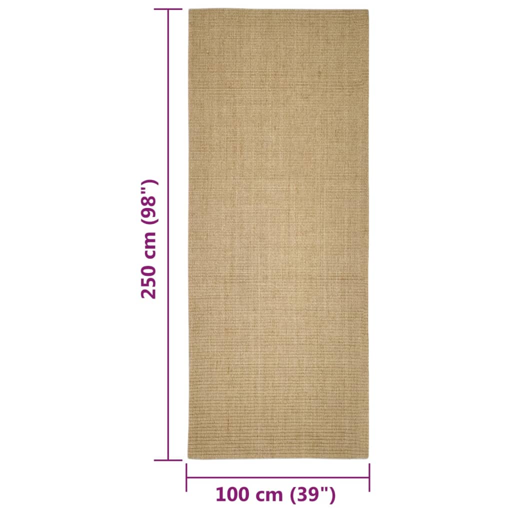 Tappeto in Sisal per Tiragraffi 100x250 cm 3203424