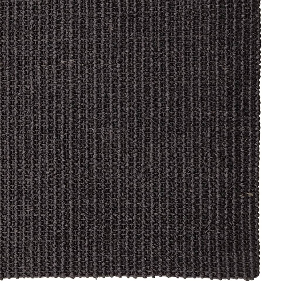 Tappeto in Sisal per Tiragraffi Nero 66x200 cm 3203429