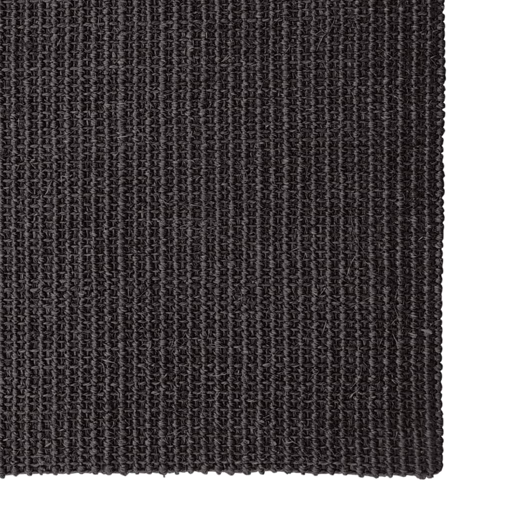 Tappeto in Sisal per Tiragraffi Nero 66x350 cm 3203432