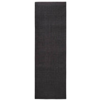 Tappeto in Sisal per Tiragraffi Nero 80x250 cm 3203436