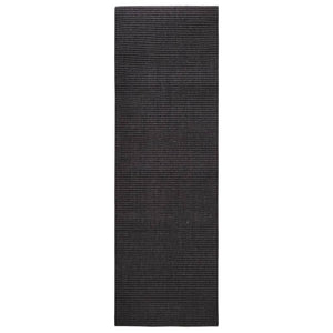 Tappeto in Sisal per Tiragraffi Nero 80x250 cm 3203436