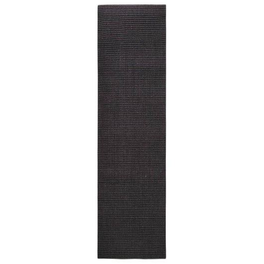 Tappeto in Sisal per Tiragraffi Nero 80x300 cm 3203437