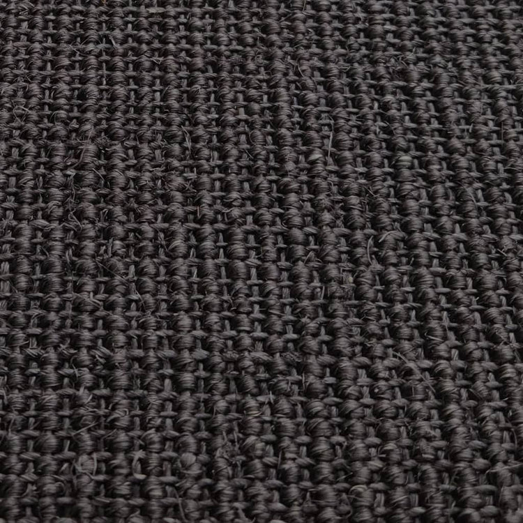 Tappeto in Sisal per Tiragraffi Nero 80x300 cm 3203437