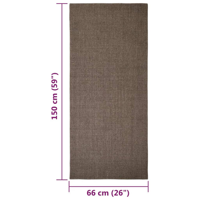 Tappeto in Sisal per Tiragraffi Marrone 66x150 cm 3203446