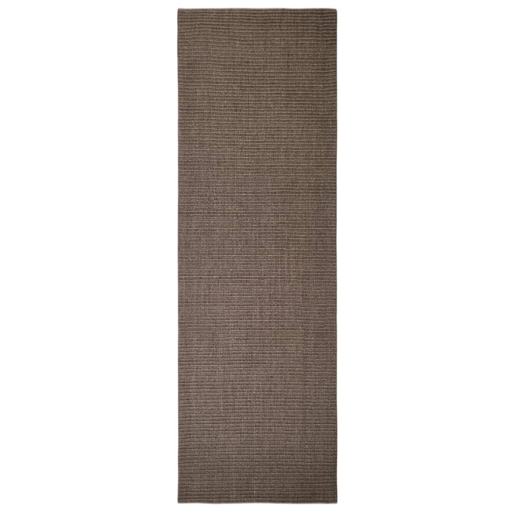 Tappeto in Sisal per Tiragraffi Marrone 80x250 cm 3203454