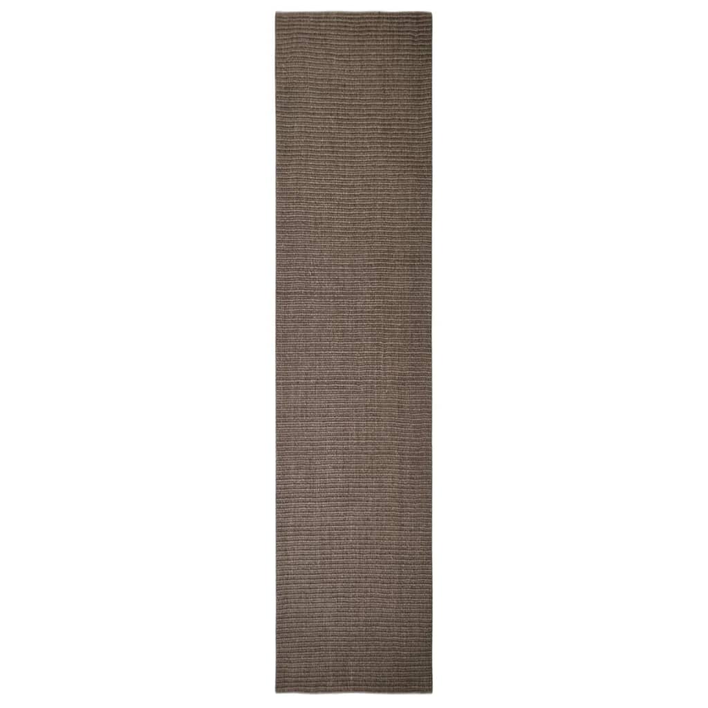 Tappeto in Sisal per Tiragraffi Marrone 80x350 cm 3203456