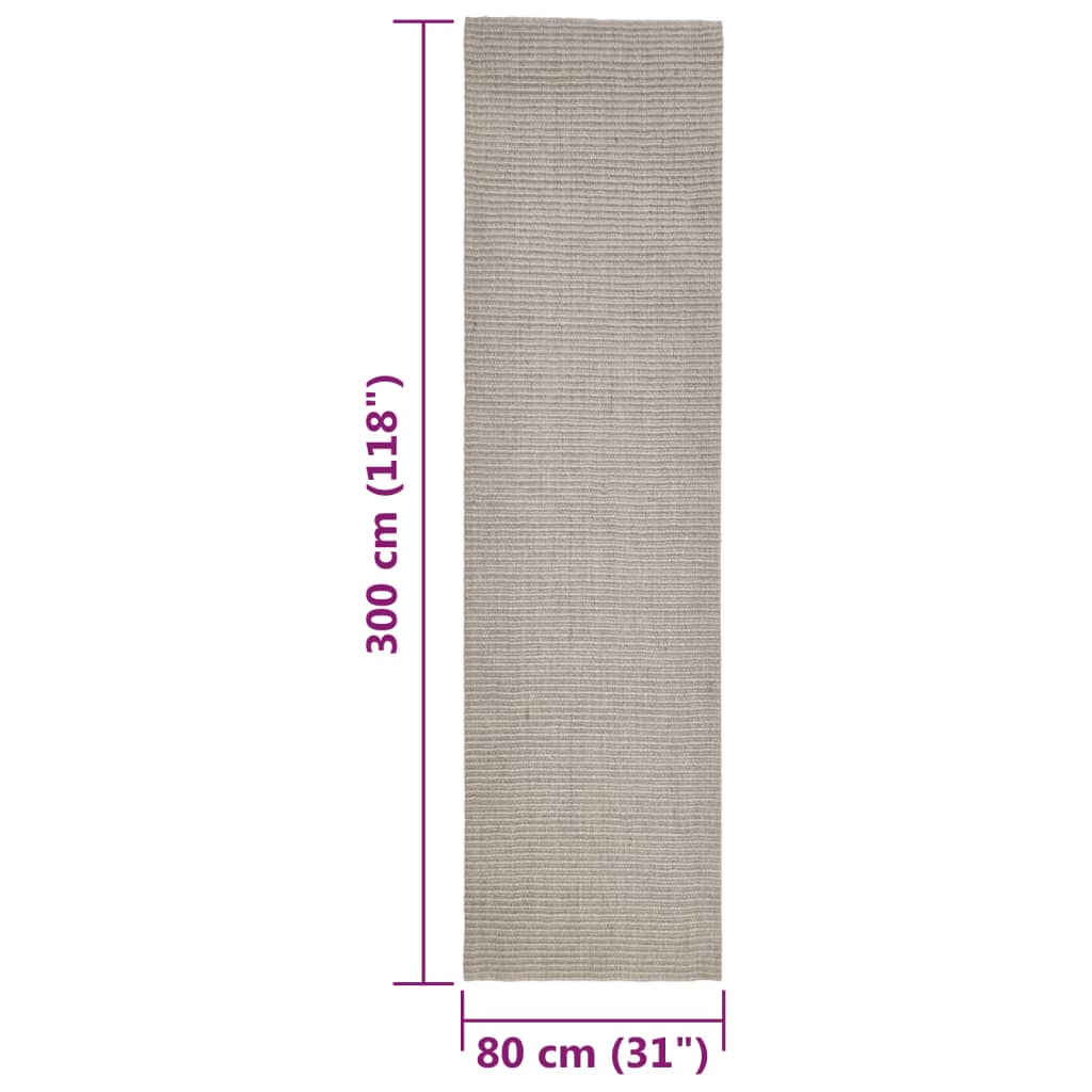 Tappeto in Sisal per Tiragraffi Sabbia 80x300 cm 3203473