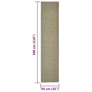 Tappeto in Sisal per Tiragraffi Tortora 66x300 cm 3203485