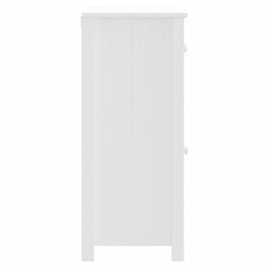 Mobile da Bagno BERG Bianco 40x34x80 cm Legno Massello di Pino 358540