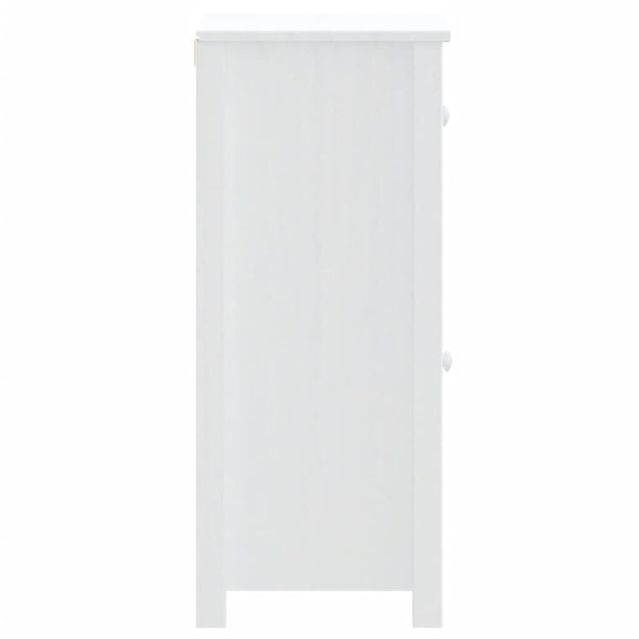 Mobile da Bagno BERG Bianco 40x34x80 cm Legno Massello di Pino 358540