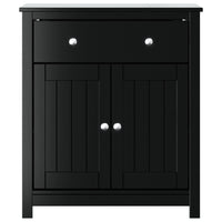 Mobile da Bagno BERG Nero 69,5x34x80 cm Legno Massello di Pinocod mxl 107758