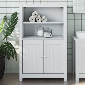 Mobile da Bagno BERG Bianco 69,5x34x110 cm Legno Massello Pinocod mxl 131745