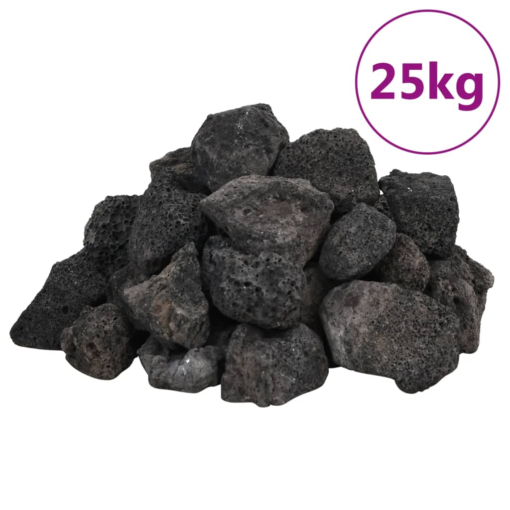 Rocce Vulcaniche 25 kg Nere 3-5 cmcod mxl 106739