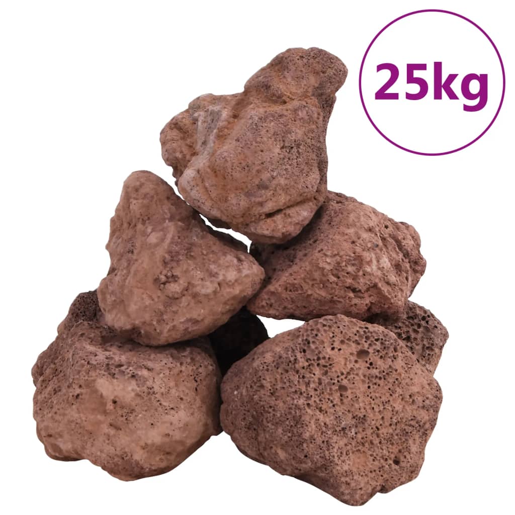 Rocce Vulcaniche 25 kg Rosse 10-30 cm 155324